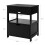 SoBuy Black Bedside Table with 2 Drawers 3