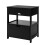 SoBuy Black Bedside Table with 2 Drawers 1