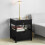 SoBuy Black Bedside Table with 2 Drawers 2