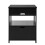 SoBuy Black Bedside Table with 2 Drawers 12