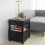 SoBuy Black Bedside Table with 2 Drawers 9
