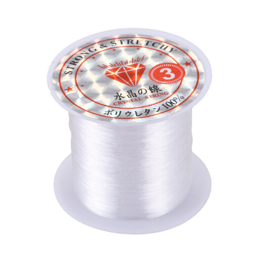 Beading Thread 0.3mm Dia. Clear Nylon Fishing Line Spool 17 Lbs 1