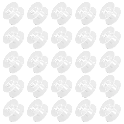 25 Clear Plastic Sewing Machine Bobbins Fits Singer 2
