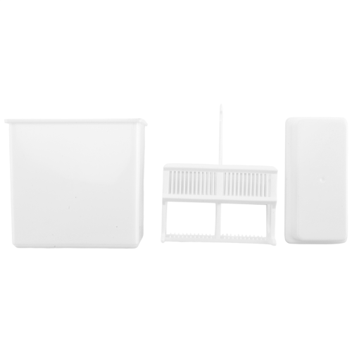 2 in 1 White 24 Pieces Microscope Slides Staining Rack Dish Set 1