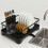 Dish Drainer Rack Stainless Steel Dish Drying Rack with Cutlery Holder 1