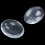 10PCS Oval Crystal Transparent Glass Cabochon Dome Decor 30X40mm 6