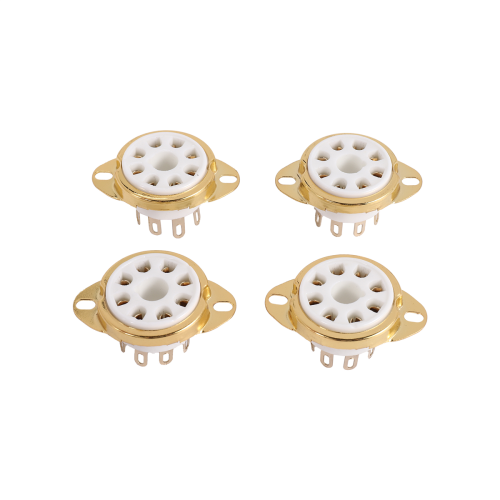 4PC 8 Pin Ceramic Socket Tube Top Vacuum Octal Value For KT88 EL34