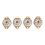 4PC 8 Pin Ceramic Socket Tube Top Vacuum Octal Value For KT88 EL34 3
