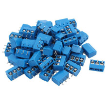 100 Stueck blau ABS KF301-3P 5.08mm 3 Pin Anschlussklemme Schraubanschluss Stecker