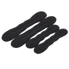 Magic Haar Clips (2 Kleine 2 Große) Schaum Schwamm (Schwarz)