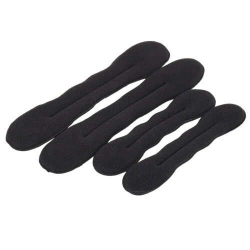 Magic Haar Clips (2 Kleine 2 Große) Schaum Schwamm (Schwarz)