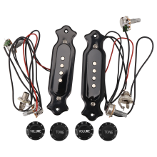 2 Sätze Vorverdrahtete Zigarren Kasten Gitarren Pickups Mit Lautstärke und Klang Für Elektrizität