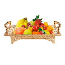 EuropäIsche Zarte Obst Teller, Luxus Gold Tablett, Haupt Kuchen BehäLter