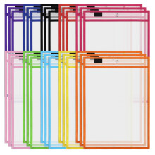 30 Packung Trocken LöSchen PVC Transparenter, GenäHter Akten Beutel Wieder Verwendbarer