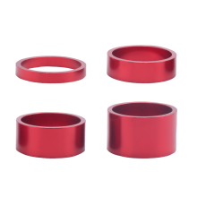 4 StüCk / Set 5/10/15 20Mm Headset Spindel Abstand Halter Aus Aluminium Legierung 28,6Mm Scheiben Kappe für Rennrad , Rot