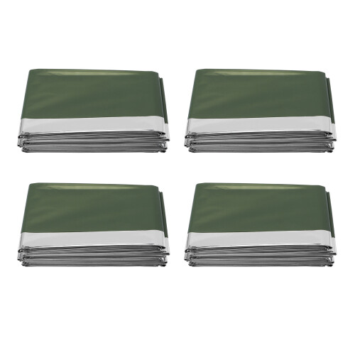 4Pack Emergency Mylar Thermal Blanket for Outdoors Camping Hiking 2