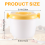 Portable Microwave Oven Rice Cooker Multifunctional Steamer 2800Ml 10