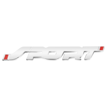SPORT Logo Emblem Auto Kofferraum KotflüGel Abzeichen 3D Aufkleber Metall ZubehöR Silber