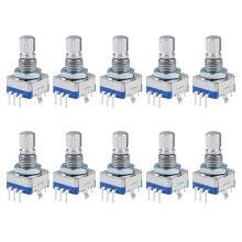 360 Grad Dreh Geber Code Schalter Digitales Potentiometer EC11 5 Polig 15 Mm Welle 10 StüCke