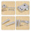 RV Toilet Door Lock Bathroom Caravan Boat Latch Handle 8