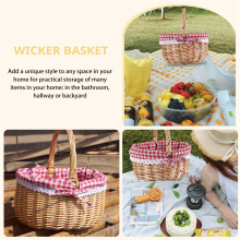 Weiden Korb Geschenk KöRbe Leerer Ovaler Picknick mit Hochzeits Klein