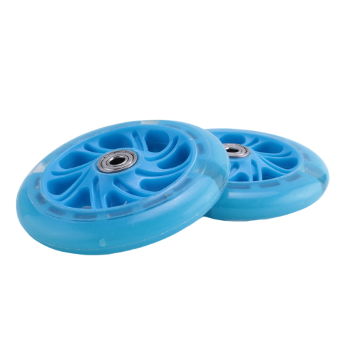 1Pair 120mm LED Flashing Wheels with Bearings Front/Rear ,Blue 2
