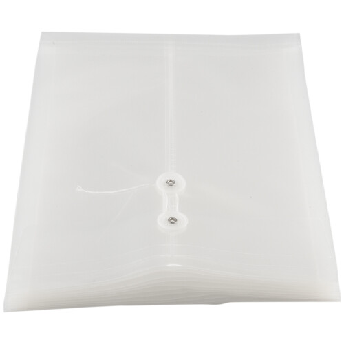 12 Pack Clear Plastic Envelopes Poly Expandable Files 2