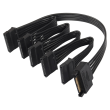 15-Poliger -Stromverteiler, 1 auf 5, für Festplatten, HDD, SSD, Stromversorgungskabel, Verlängerungskabel, Festplatten-Erweiterungskabel