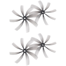 2 Paar 3,5--Propeller 89MMx8 89MM 8-Blatt-PC-Propeller für RC FPV Freestyle-Drohnen mit Kanälen