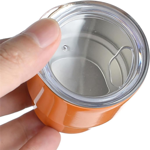 3Er-Pack Mini-SchnapsgläSer mit Strohhalm und Deckel, Mini-Becher, Doppelwandige SchnapsgläSer, 2 Unzen (A) 2