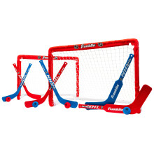 Franklin Sports NHL Kids Mini Hockey Goal Set - (2) Mini + Knee Hockey