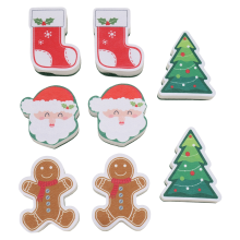 8 StüCk WeihnachtsschwäMme für die KüChe, Doppelseitige SpüLschwäMme zum GeschirrspüLen, Weihnachtsmann, Weihnachtsbaum, Lebkuchenmann