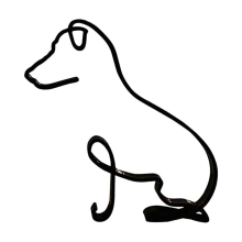 Hunde-Minimalismus-Kunstskulptur, Personalisierte Metal Line Crafts-Kreative Statue für Wohnzimmer, HeimbüRo, Schreibtisch, Wanddekoration