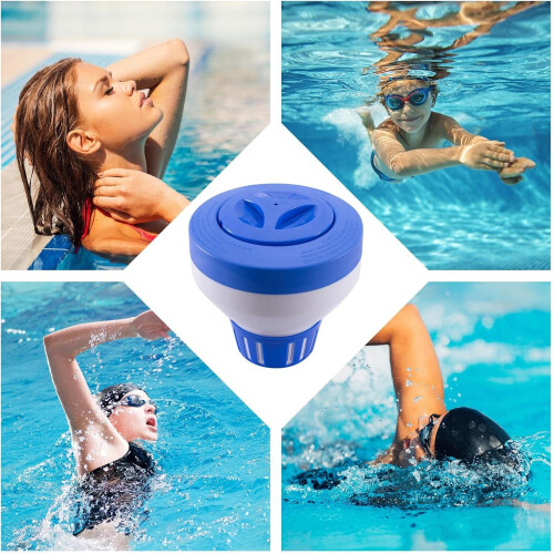 Floating chlorine dispenser, adjustable tablet holder – large capacity, floating chlorinator 2