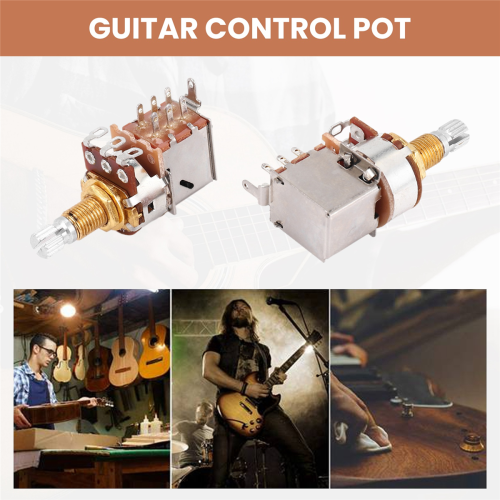 3Pcs A500K Potentiometer Push Pull Switch Guitar Control Pot Gold