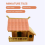200 Pcs Roof Tiles Model Building Set Red Miniature 7