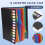 24 Clear Pocket Expanding File Folder 12 Colored Tabs 1PC 9