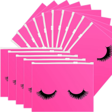 50 Pieces Eyelash Aftercare Bags Plastic Makeup with Zipper S