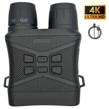 Night Vision Goggles – 4K HD Infrared Night Vision Binoculars with 5X Digital Zoom, 3" Screen(Black)