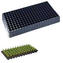 Set of 5 Growing Plates, Propagation Pots with 200 Plant Holes, Seedling Tray (Black) Ref: 9486