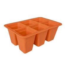 Propagation Plate, Square with 6 Plant Holes, Silicone Flower Pot, 1PC