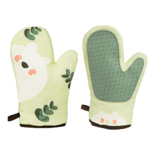 Thickened silicone oven gloves, Cartoon oven gloves, spacesaving, for kitchen, baking, household Ref: 4772