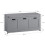 SoBuy Πάγκος Εισόδου Γκρι με Ντουλάπι 90x45x35cm 3