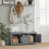 SoBuy Πάγκος Εισόδου Γκρι με Ντουλάπι 90x45x35cm 12