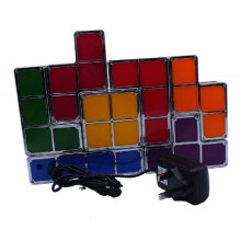 (UK) Block Stacking Tetris Night Lamp With Flashing Led Light For Decor Teen Bedroom