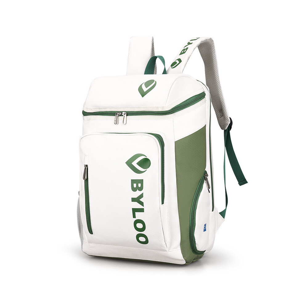 (Green) Byloo Print Letter Badminton Bag Backpack Anti Wear Sports Schoolbag Breathable-image-OPC-PJ5HJPM-NEW
