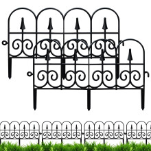 Decorative Plastic Garden Fence, 58 x 33 cm, Pack of 2, Pond Fence for Outdoor Use