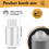 150ml Nail Art Makeup Polish Plastic Pump Dispenser Bottle Remover White 10