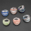 6X Bagues Anneaux en Verre Lampwork Multicolore 11