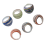 6X Bagues Anneaux en Verre Lampwork Multicolore 4